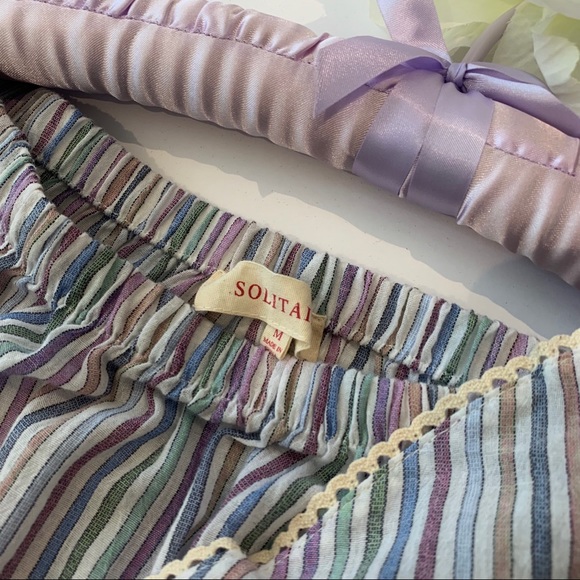 SOLITAIRE RAINBOW STRIPED BELL SLEEVE OFF SHOULDER - Picture 9 of 16